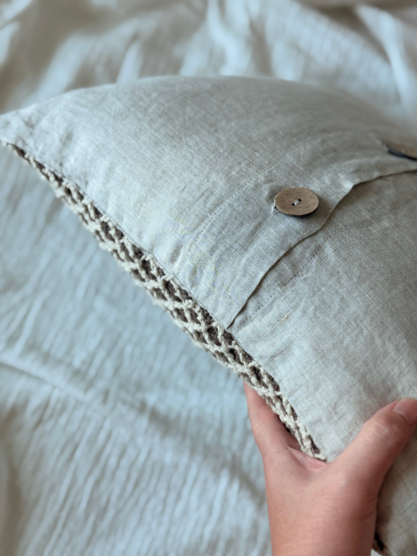 Textured Cushion Cover - Honeycomb Brown