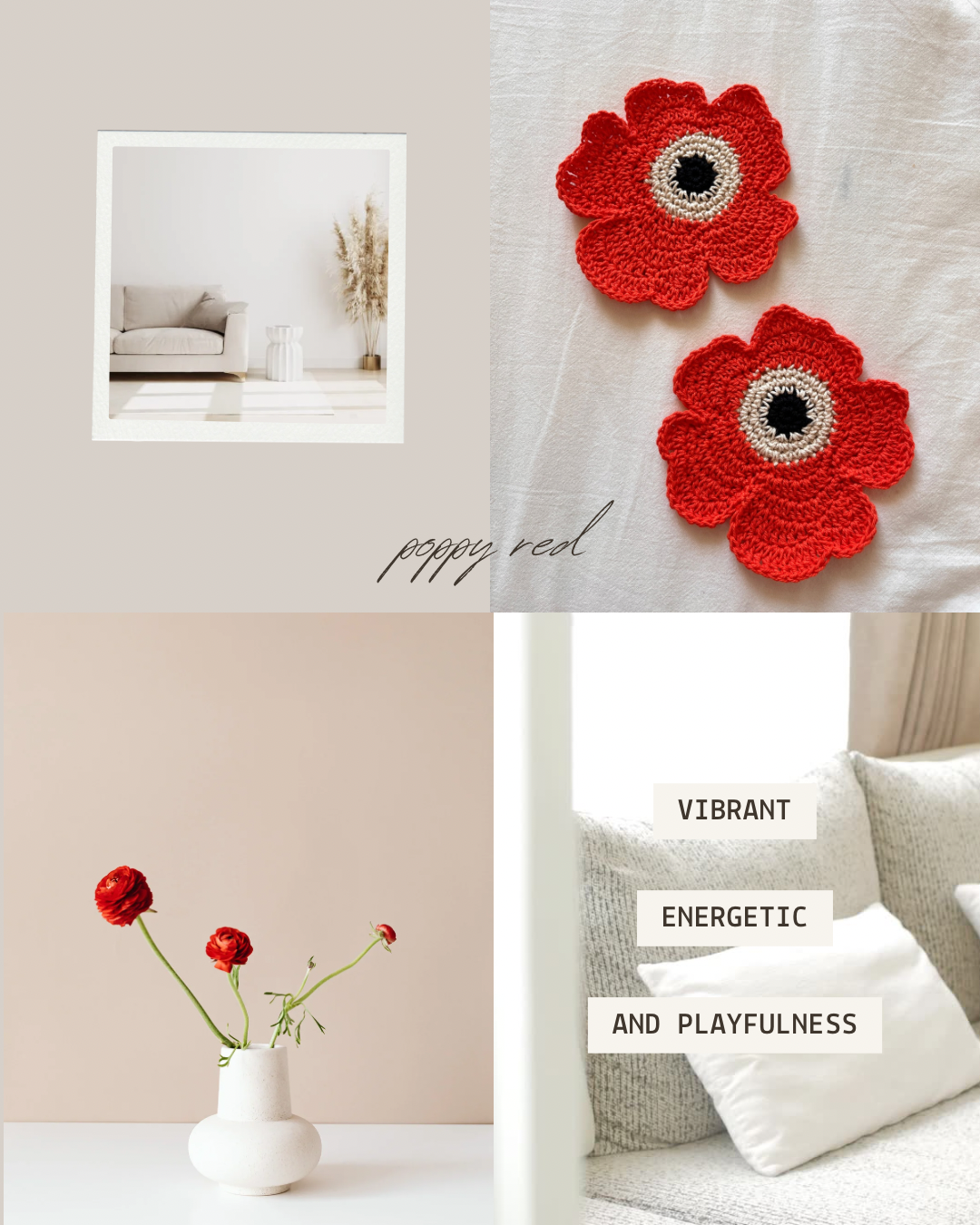 Poppy Coasters (Set of 2)