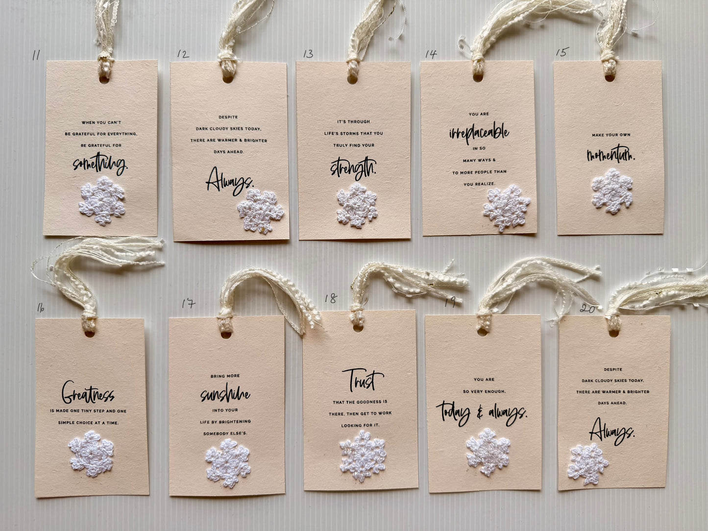 Snowflake Wellness Cards