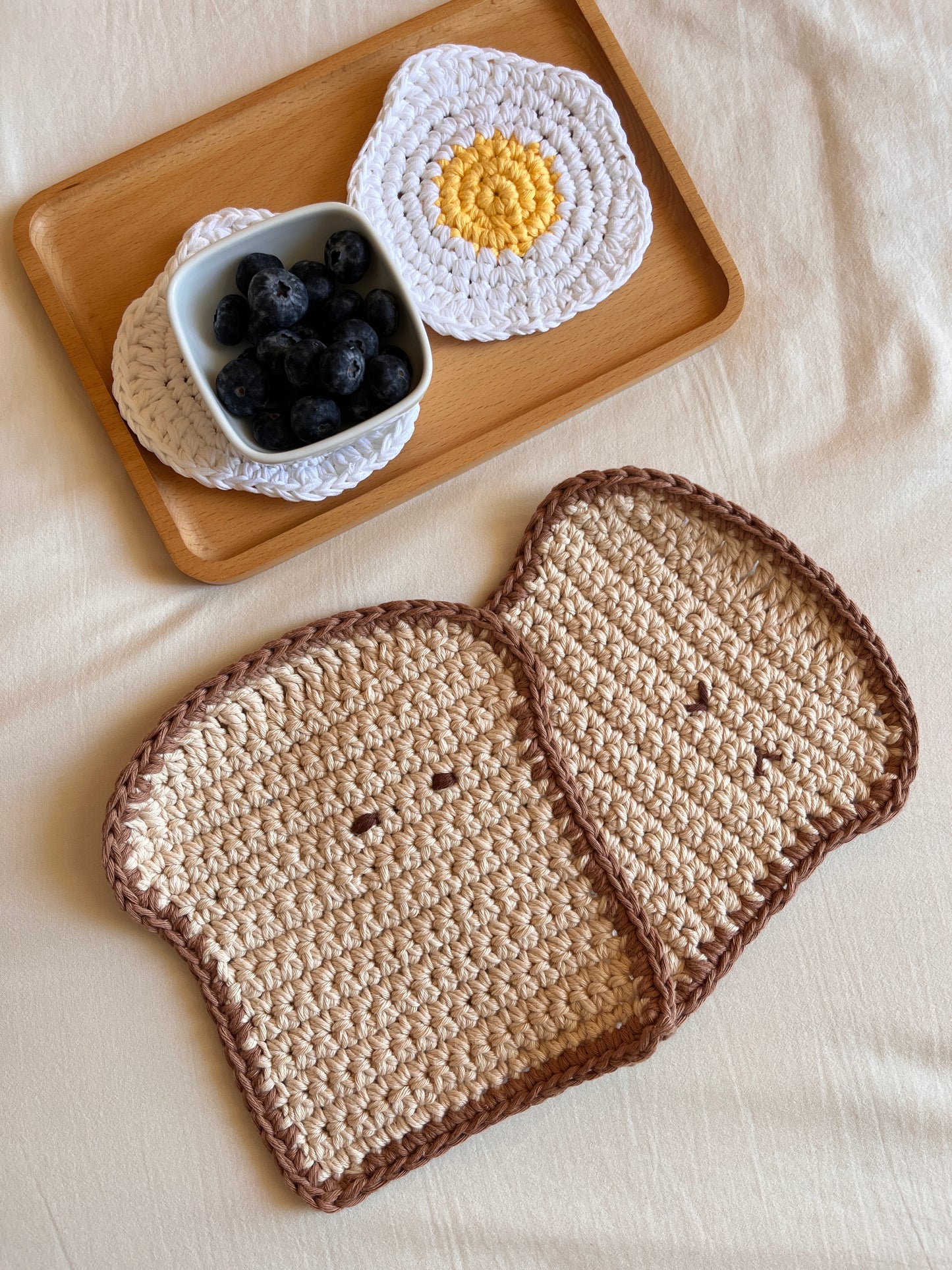 Fun Toast Placemat & Egg Coaster