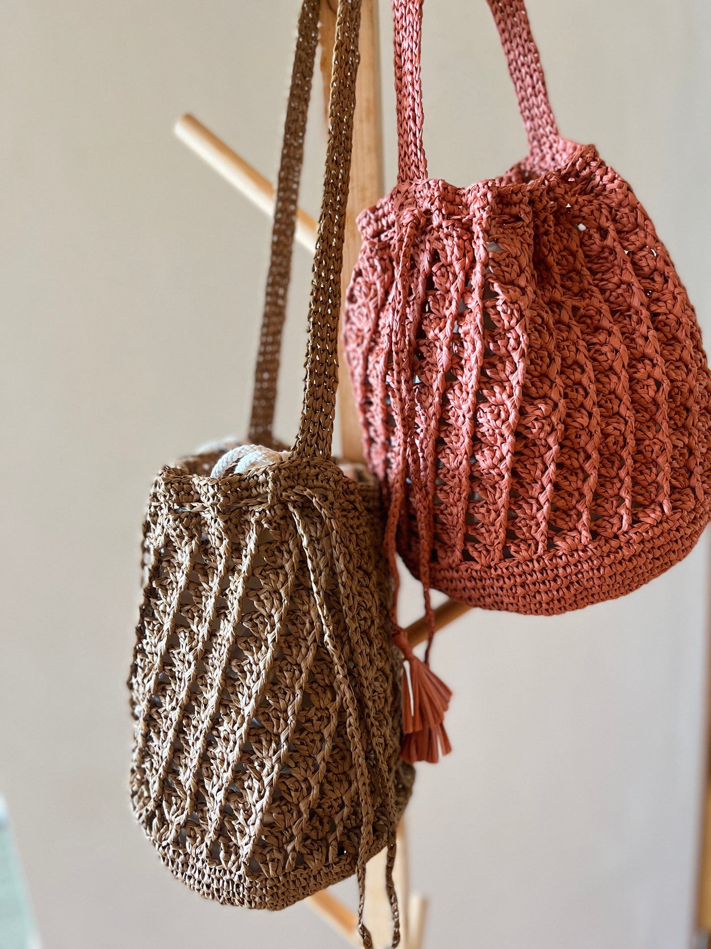 CROCHET PATTERN - Mori Drawstring Bucket Bag