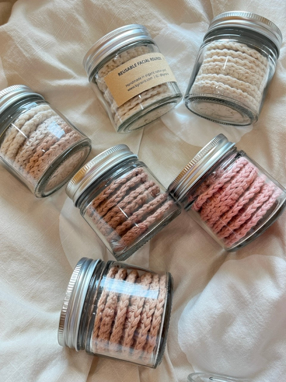 Reusable Cotton Rounds (Jar of 6)