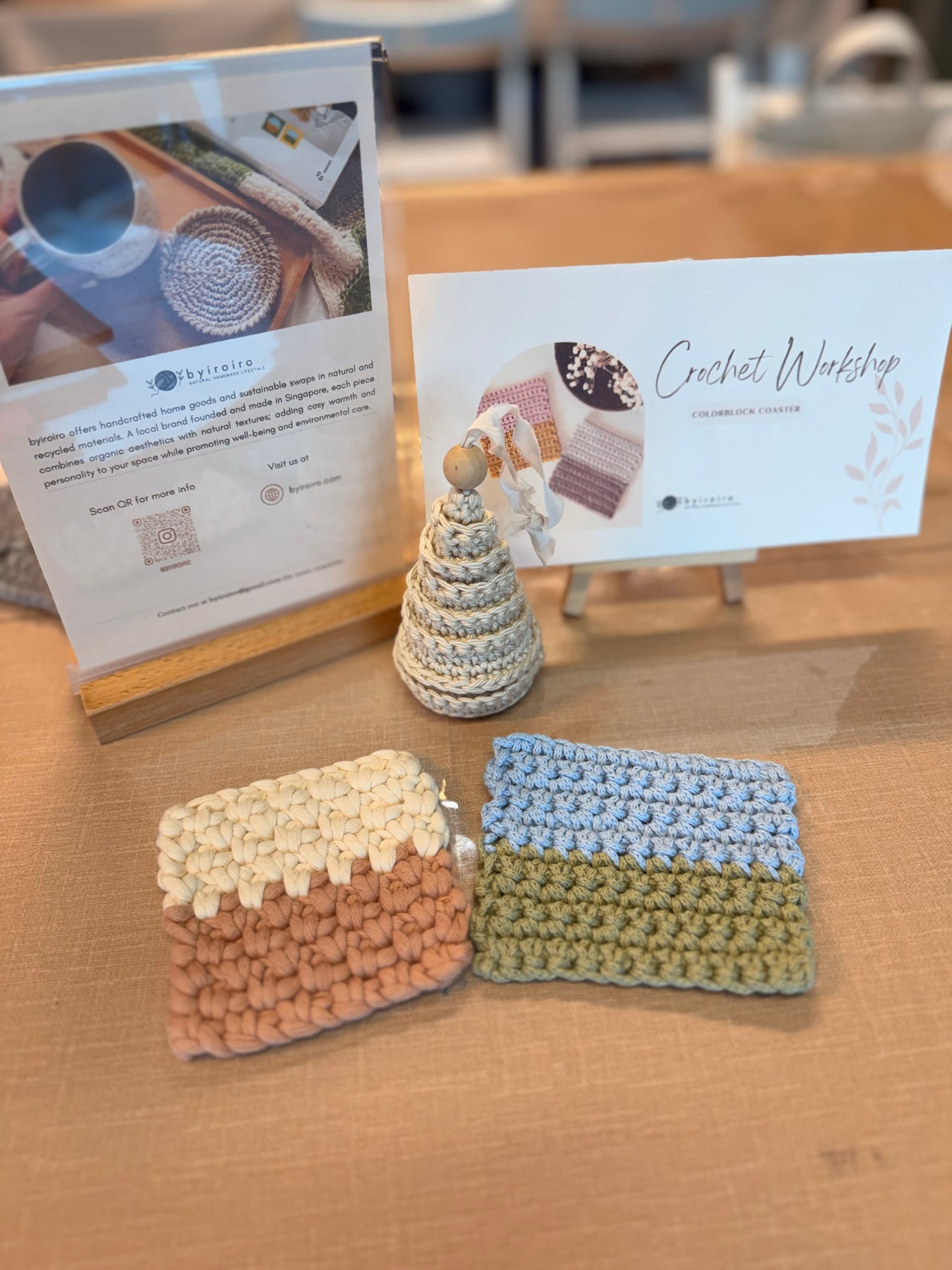 CROCHET LESSON - Beginner Colorblock Coaster