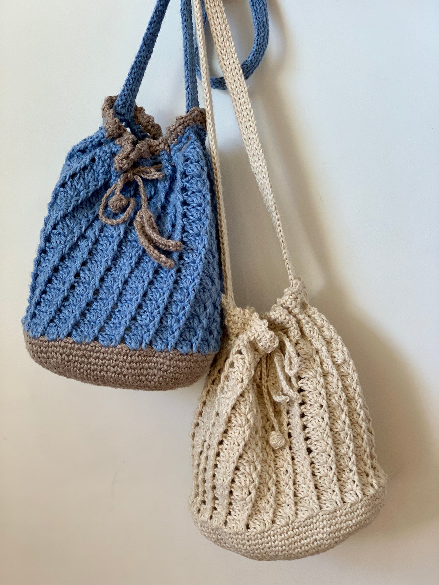 CROCHET PATTERN - Mori Drawstring Bucket Bag