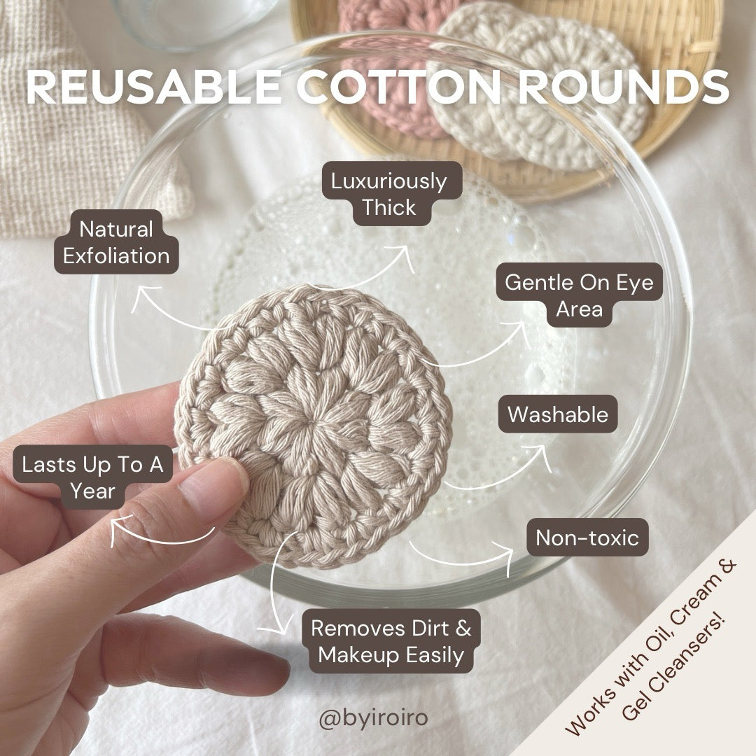 Reusable Cotton Rounds (Jar of 6)